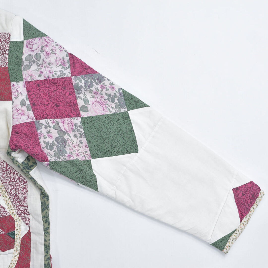 Handmade Flower Design Patchwork Quilt Short Leng… - image 7