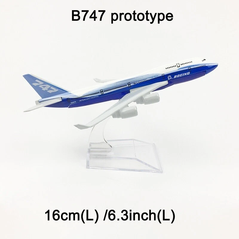 Modellino Aereo Lega Diecast 1:400 Collezione 16cm Boeing 747 Prototipo JumboJet - Immagine 2 di 4