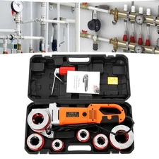 2300W Electric Pipe Threader Pipe Threading Machine 6 Dies 1/2-2" HD Pipe Cutter