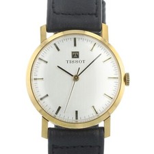 Tissot Stylist Silver 32mm Dial 9ct Yellow Gold Case Vintage Watch Box Only