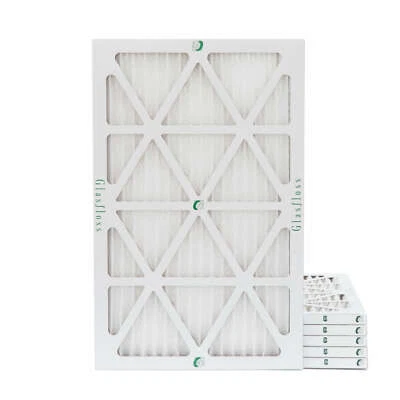 Glasfloss ZL 16x25x1 MERV 10 (FPR 7) Pleated Furnace Air Filters. 6 Pack