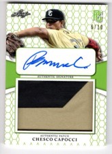 2022 Leaf Perfect Game All America Chesco Capocci Green Jumbo Patch Auto RC /10