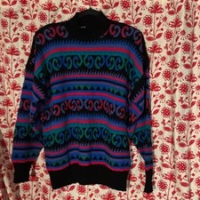 Adele Knitwear Women's Vintage Geometric Pullover Sweater