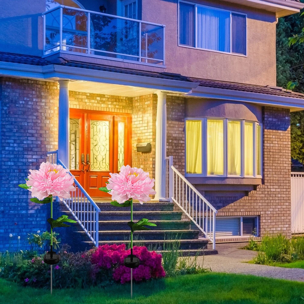 Pink solar garden lights deals