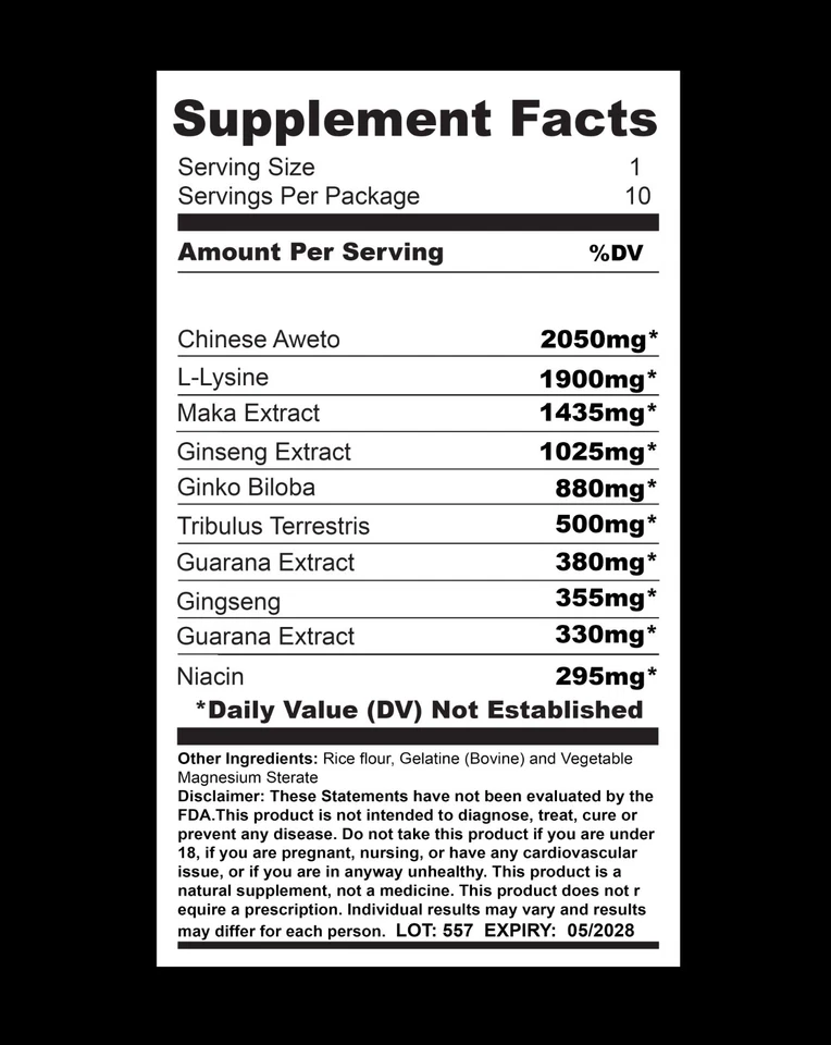 Mens Natural Longer Stamina Delay Enhancer & Libido Supplement GREEN MAX - image 4 of 4