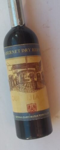 Vintage old keyring Key Plastic Bottle Red Wine Oulkbia Cabernet Dry  - Picture 1 of 6