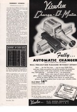 Viewlex - Slide Projector - Original Magazine Ad - 1954