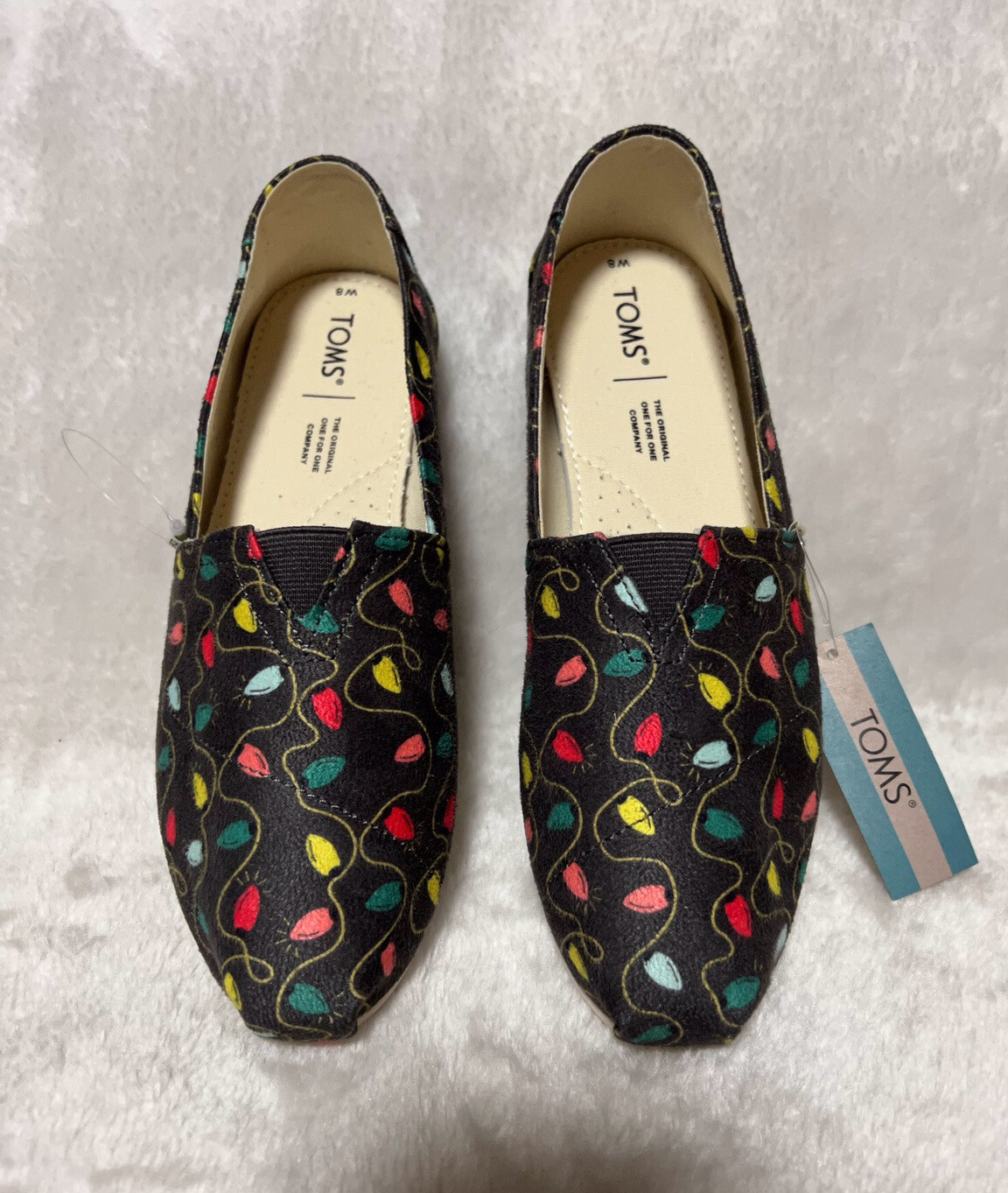 Tom's Belmont Style Women's Size 8 Color Forged Iron Tree Lights Print