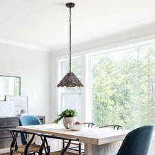 Tiffany Style Stained Pendant Shade 12.59 in Dia Lamp Shade Pendant Light