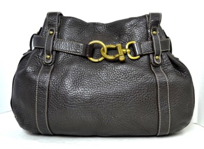 TALBOLTS BROWN GENUINE TOTE  BAG SHOULDER PURSE