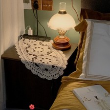 Handmade Floral Crochet Lace Table Runner Doily Hollow Cotton Tablecloth Modern