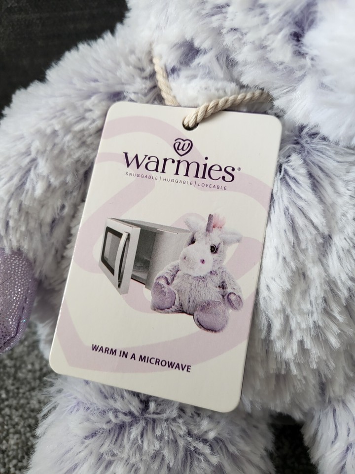 Warmies Microwavable Pink Unicorn Soft Plush Toy Cuddle Beads NEW