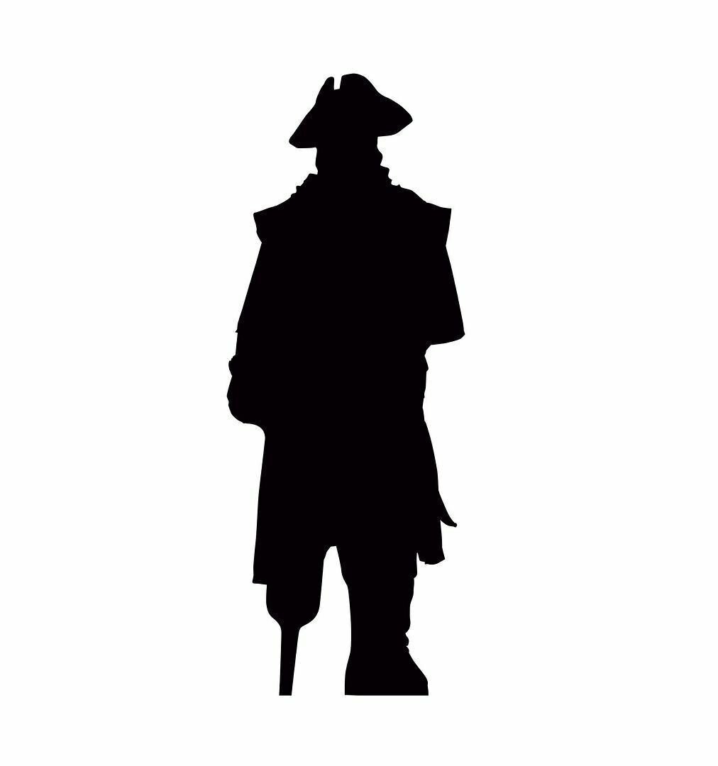PIRATE SILHOUETTE Life-Size Cardboard Cutout Standup Standee Poster