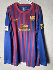 BARCELONA 2011 2012 NIKE HOME SOCCER SHIRT JERSEY LONG SLEEVE Custom Name 14