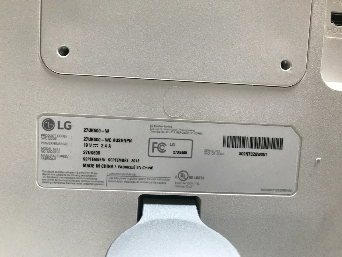 LG 27UK600-W 27