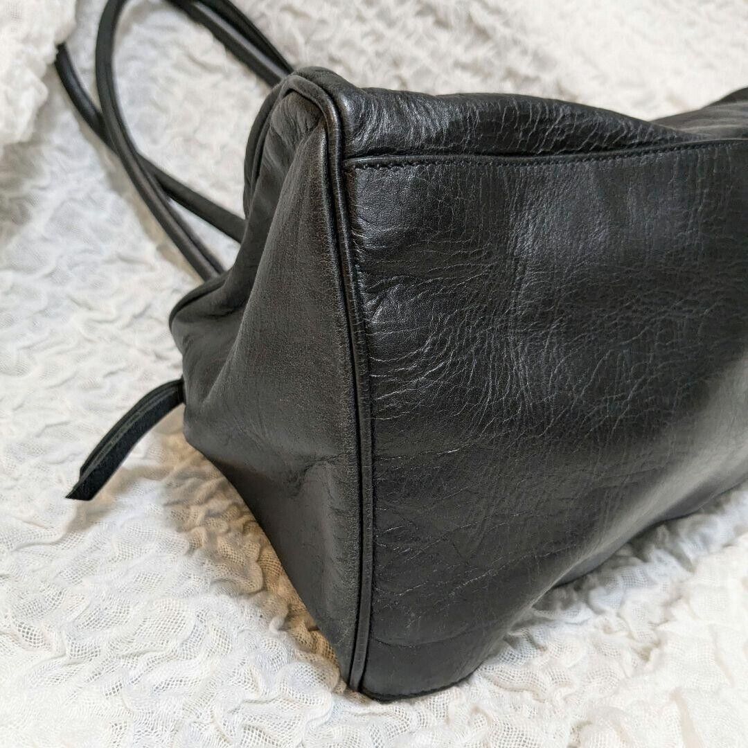 MIU MIU 00s Archive Leather Boston Bag Embossed Logo Black MIU MIU 00s Archive Leather Boston Bag Embossed Logo Black