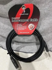 Pearstone TRS 1/4" TRS Male to 1/4" TRS Male Interconnect Cable (10')