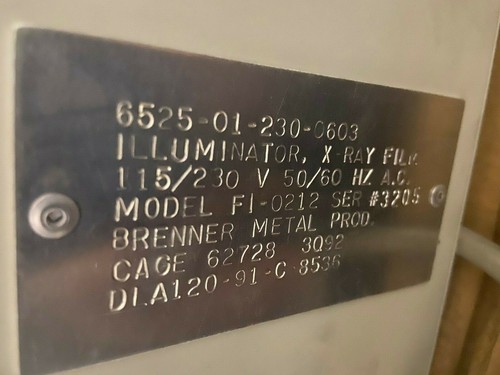 Brenner F1-0212 Illuminator X-Ray Film Fluorescent 115v-60hz AC - New in Box - Picture 2 of 3