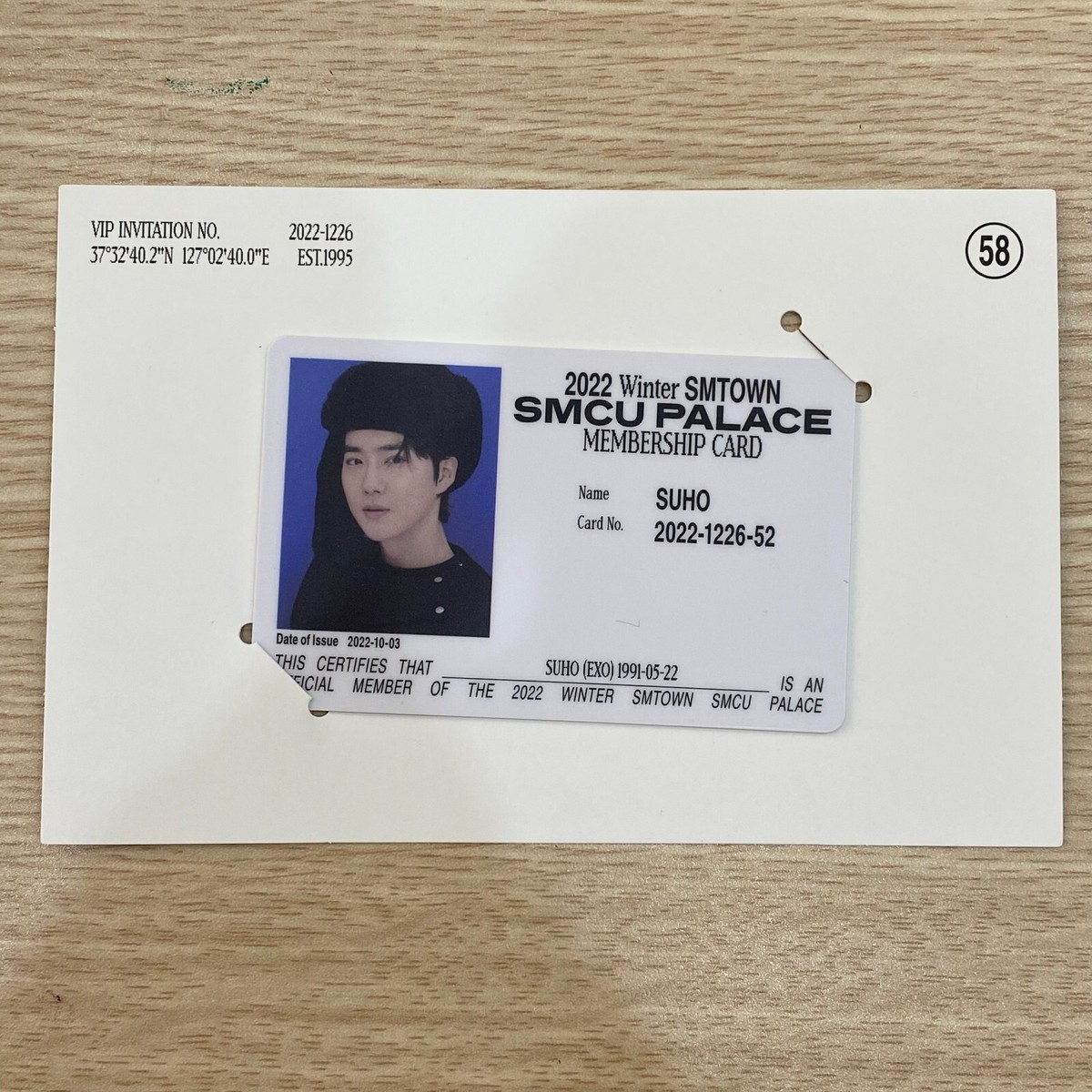 EXO - SMCU 2022 MEMBERSHIP CARD VER PHOTOCARD OFFICIAL | eBay