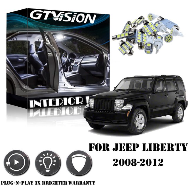 8x Bright White Interior LED Light Package Kit For 20082011 2012 Jeep