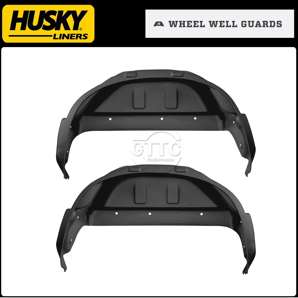 Husky Liners Black Rear Wheel Well Guards for 20-25 Chevy Silverado 2500 3500 HD