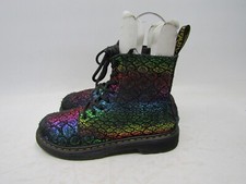 Dr. Martens Youth Size 3 Multicolor Zip Laces 8 Eye Ankle Boots
