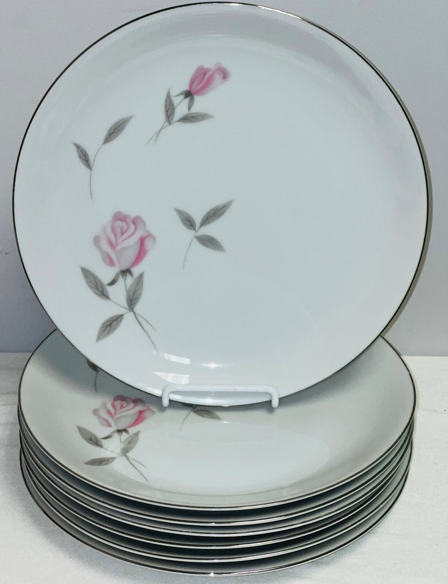 7 Gambles Import FINE CHINA ARGENT ROSE 10 1/4