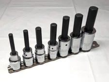 PROTO Hex Bit  7pc Set  1/2" Drive   1/4" to 5/8" Hex   J5441-7