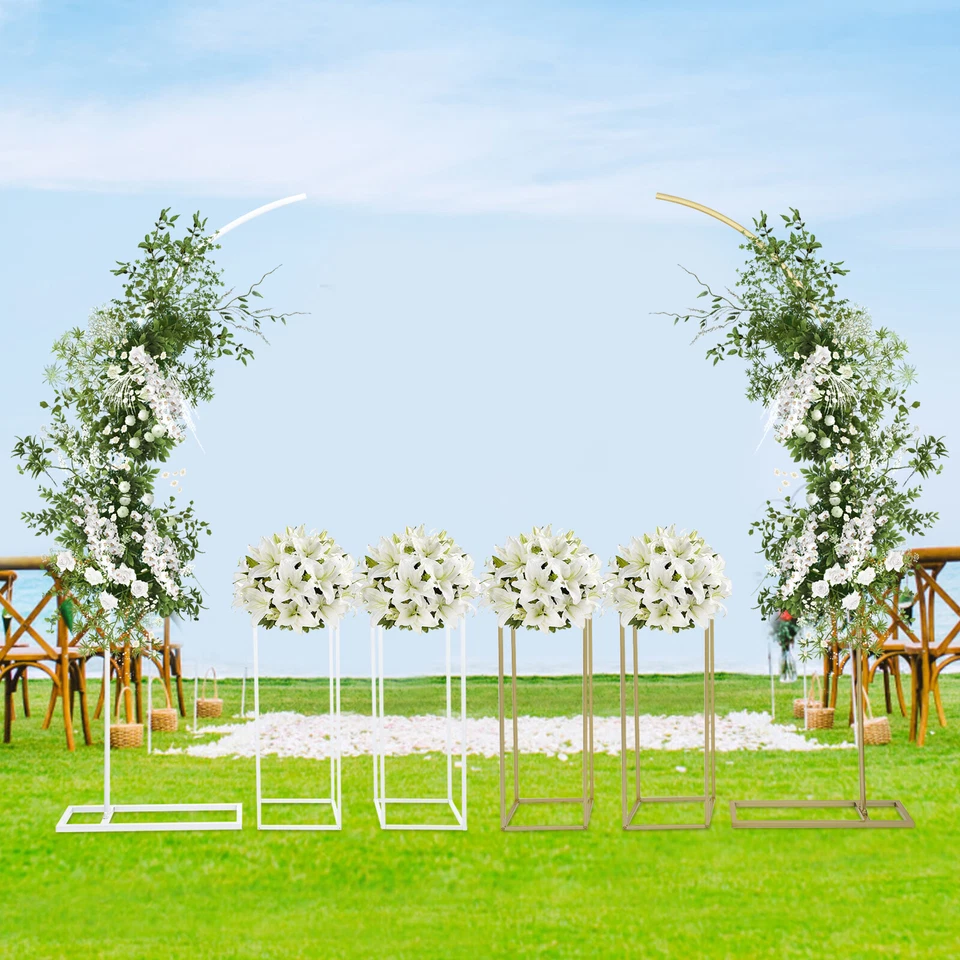 Soporte para globos + 2 soportes para flores arco telón de fondo soporte para fiestas boda soporte para flores Foto 2 de 4