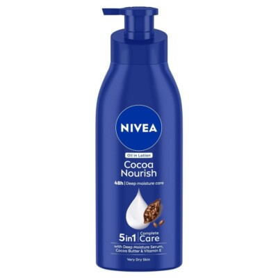 NIVEA Cocoa Nourish 400ml Body Lotion with Deep Moisture Serum