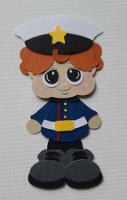 Marines Gal Red Hair. Scrapbook, Card Making Paper Piecing