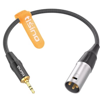 Tisino 3.5Mm to XLR Balanced Cable Adapter, Gold-Plated 1/8 Inch Mini Jack Aux t