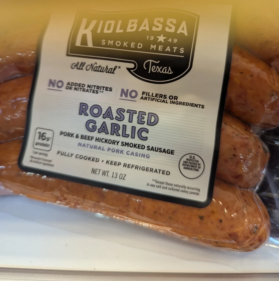 Kiolbassa Roasted Garlic Sausage 13 Oz (4 Pack) - Image 1 of 1