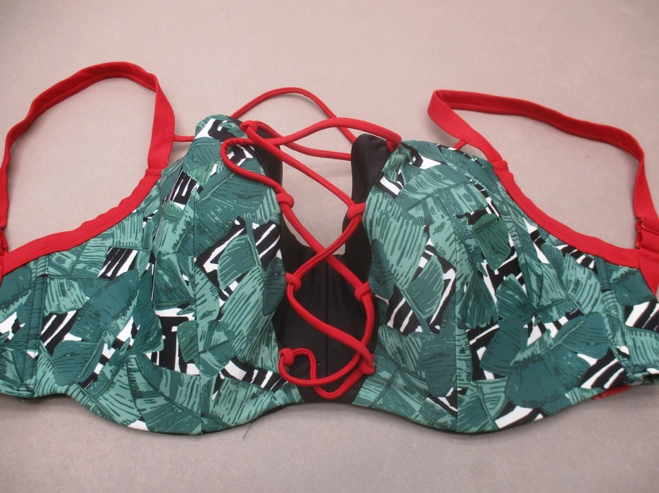 Top de bikini 30N Curvy Kate para mujer multicolor con cordones forrado con aros cierre trasero 2C Foto 2 de 4