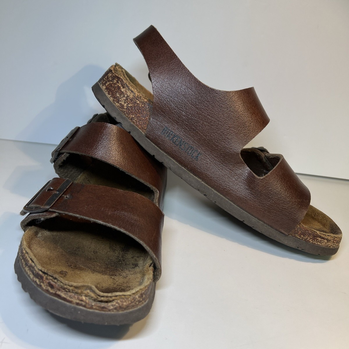 Birkenstock Milano Brown Nubuck Leather Sandals Mens 9 W EU 42 Walking Travel Men main image 3