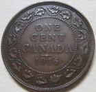 Photo of a 1916 Canada Large Cent from an eBay listing that sold on Jul 8, 2026