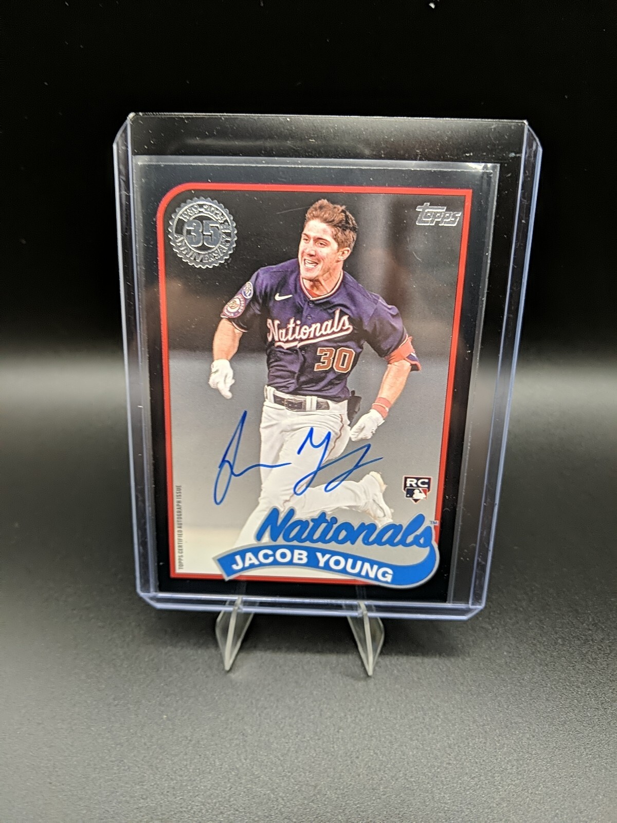 JACOB YOUNG TOPPS 2024 UPDATE SERIES AUTOGRAPH BLACK 89 BASEBALL CARD 192/199