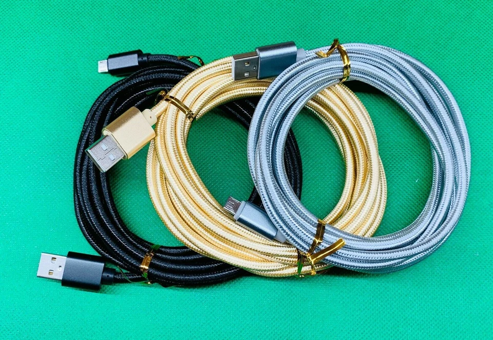 Lot of 100 Micro USB Fast Charger Data Cable Cord For Samsung Android HTC LG Lot - Image 2 of 4