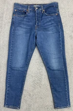 Levis Wedgie Jeans Women's 30 Skinny Fit High Rise Blue Denim