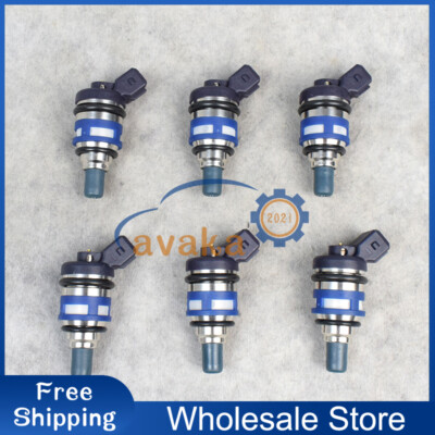 6 Pcs Fuel Injector 1660040P07 Fit Nissan Z32 300ZX 1989-1994
