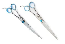 8.5" Super Gator Pro Grooming Shears Adjustable Scissors Pick Straight or Curved