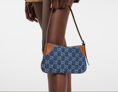 Gucci GG Emblem Small shoulder bag denim - BNWT