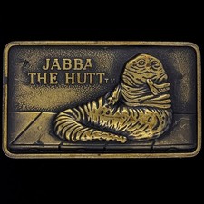 Star Wars Jabba Hutt Rotj Return Jedi Movie Promo 1980s NOS Vintage Belt Buckle