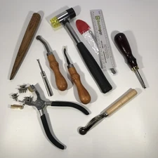 Lot Of Leather Working Tools Various Brands    C