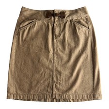 NWT Lauren Ralph Lauren Heathered Tan Pencil Skirt Sz 12 Leather Buckle Western