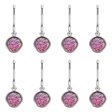 8Pcs Zipper Pulls Charm, Zipper Pull Replacement (Purple)