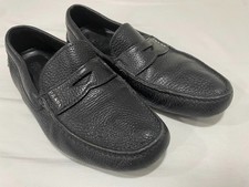 PRADA DRIVER DRIVING LOAFER SHOES 2DD001 BLACK LEATHER Size 8 US