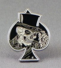 Wholesale 20 x Skull Ace Enamel Pin Badges