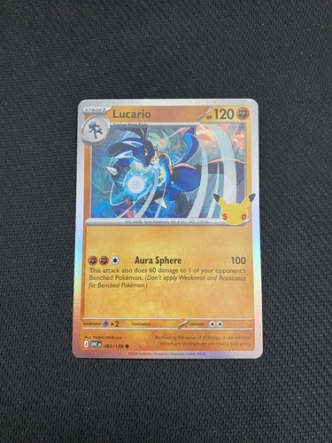 Lucario 083/128 30C: Pokemon 30th Celebration Holofoil Near Mint
