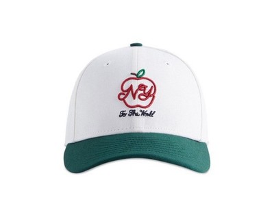 Kith New York to World Apple Logo 59FIFTY Low Profile Fitted White